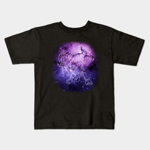 Aries Sign Kids T-Shirt by gastaocared